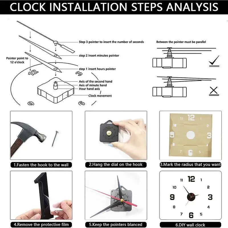 Frameles Wall Clock Wall Decal