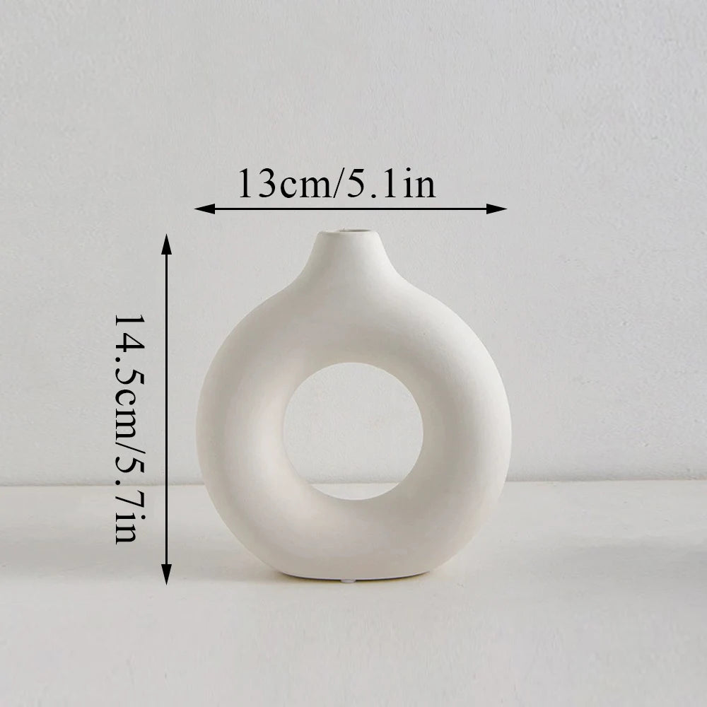 modern Ceramic Flower Vase For Home Living Room Decoration