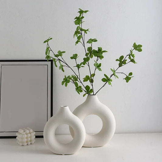 modern Ceramic Flower Vase For Home Living Room Decoration
