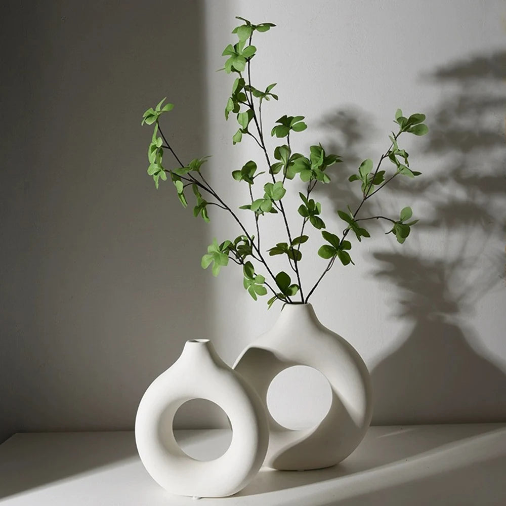 modern Ceramic Flower Vase For Home Living Room Decoration