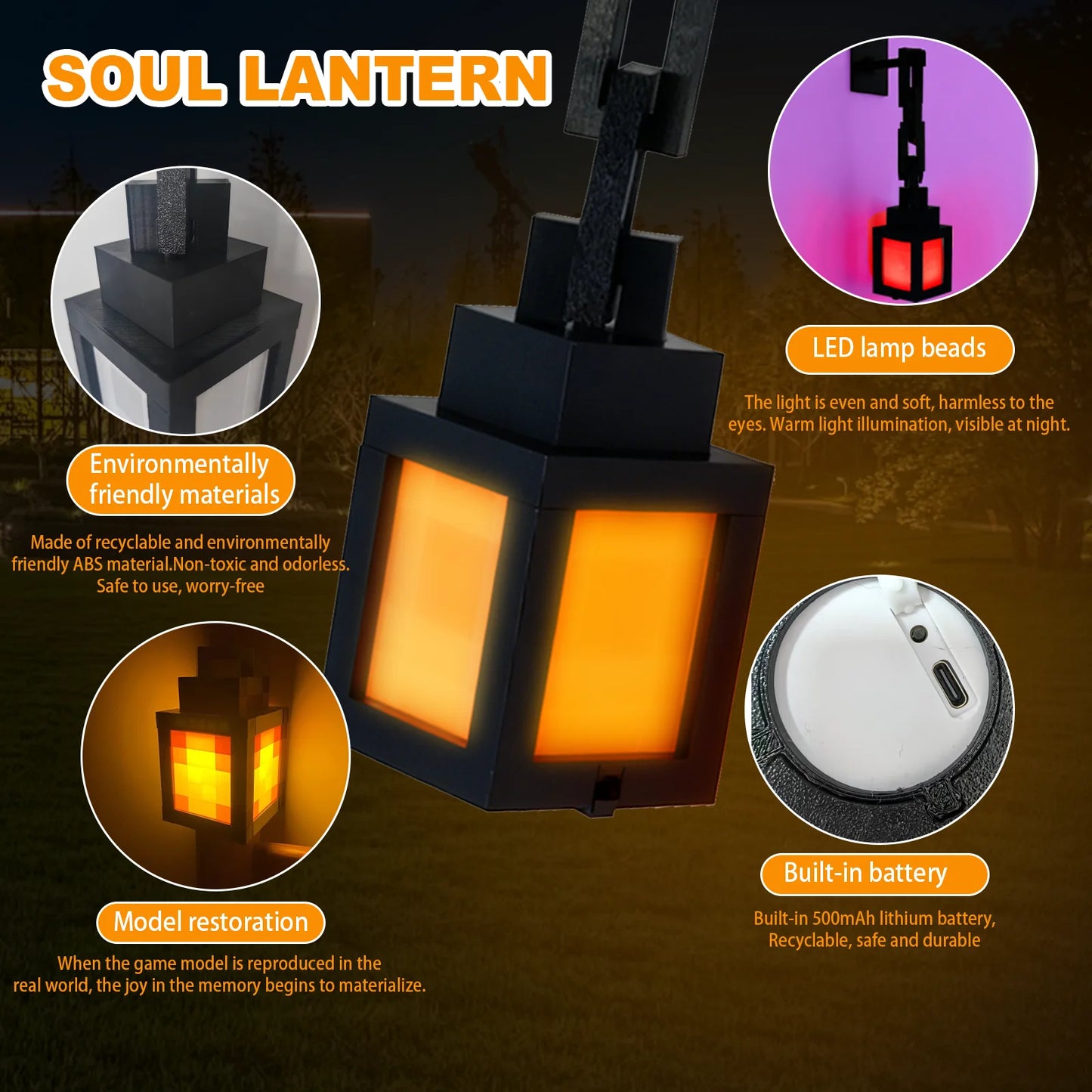 Pixel Lantern Night Light