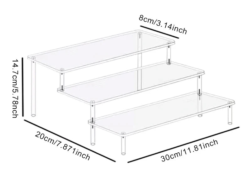 1-4 Tier Acrylic Display Stand