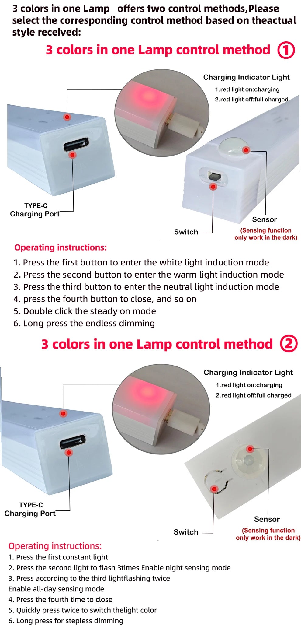 Motion Sensor Lamp Night Light Wireless LED