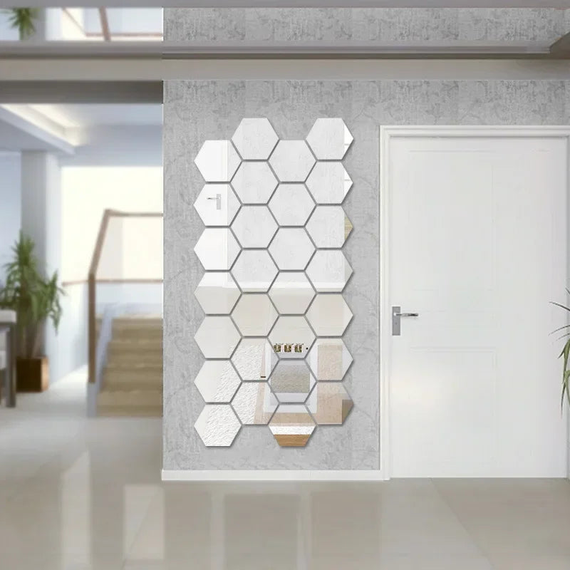 Hexagon Mirror Wall Home Decor