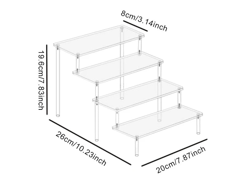 1-4 Tier Acrylic Display Stand