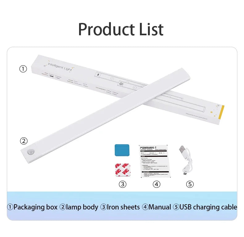 3 in 1 Under Cabinet Lights LED Motion Sensor Light