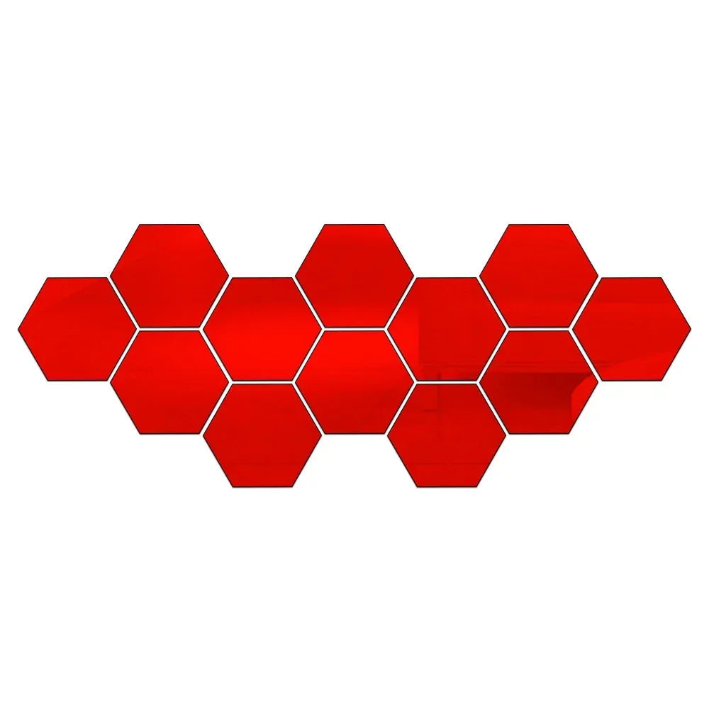 Hexagon Mirror Wall Home Decor
