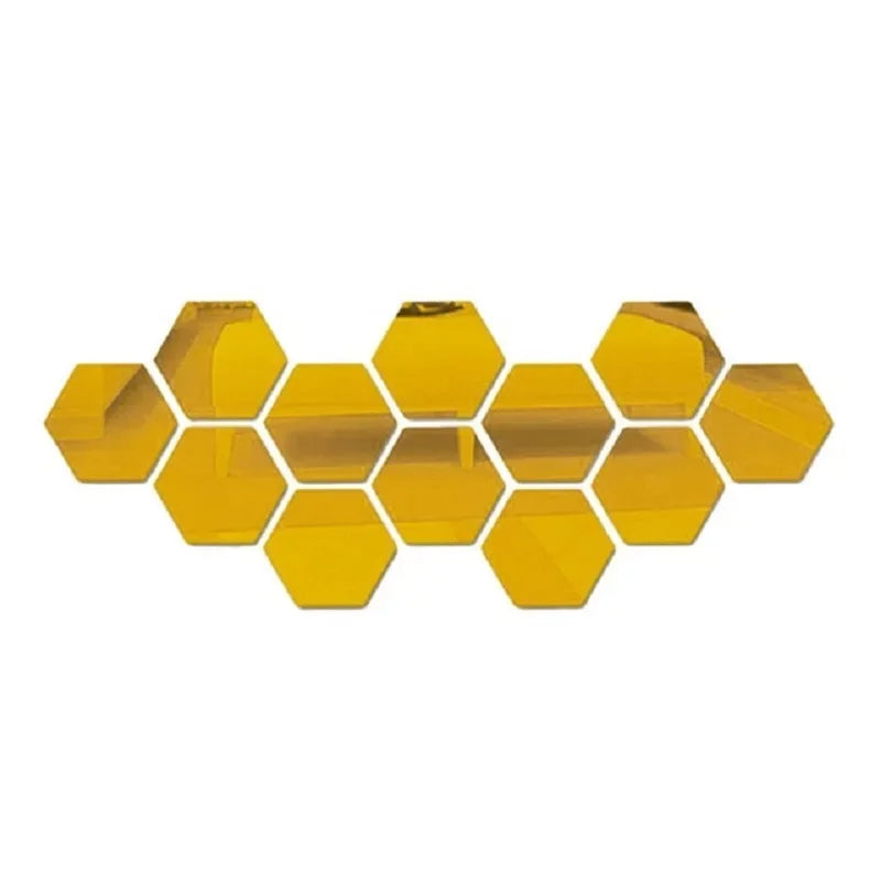 Hexagon Mirror Wall Home Decor