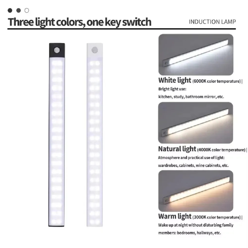 3 in 1 Under Cabinet Lights LED Motion Sensor Light