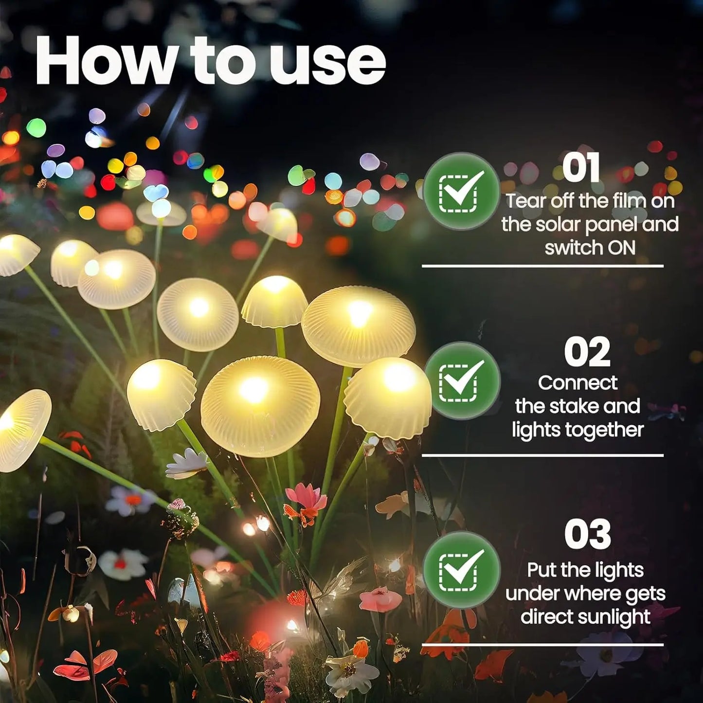 Solar Mushroom Lights Garden Lights