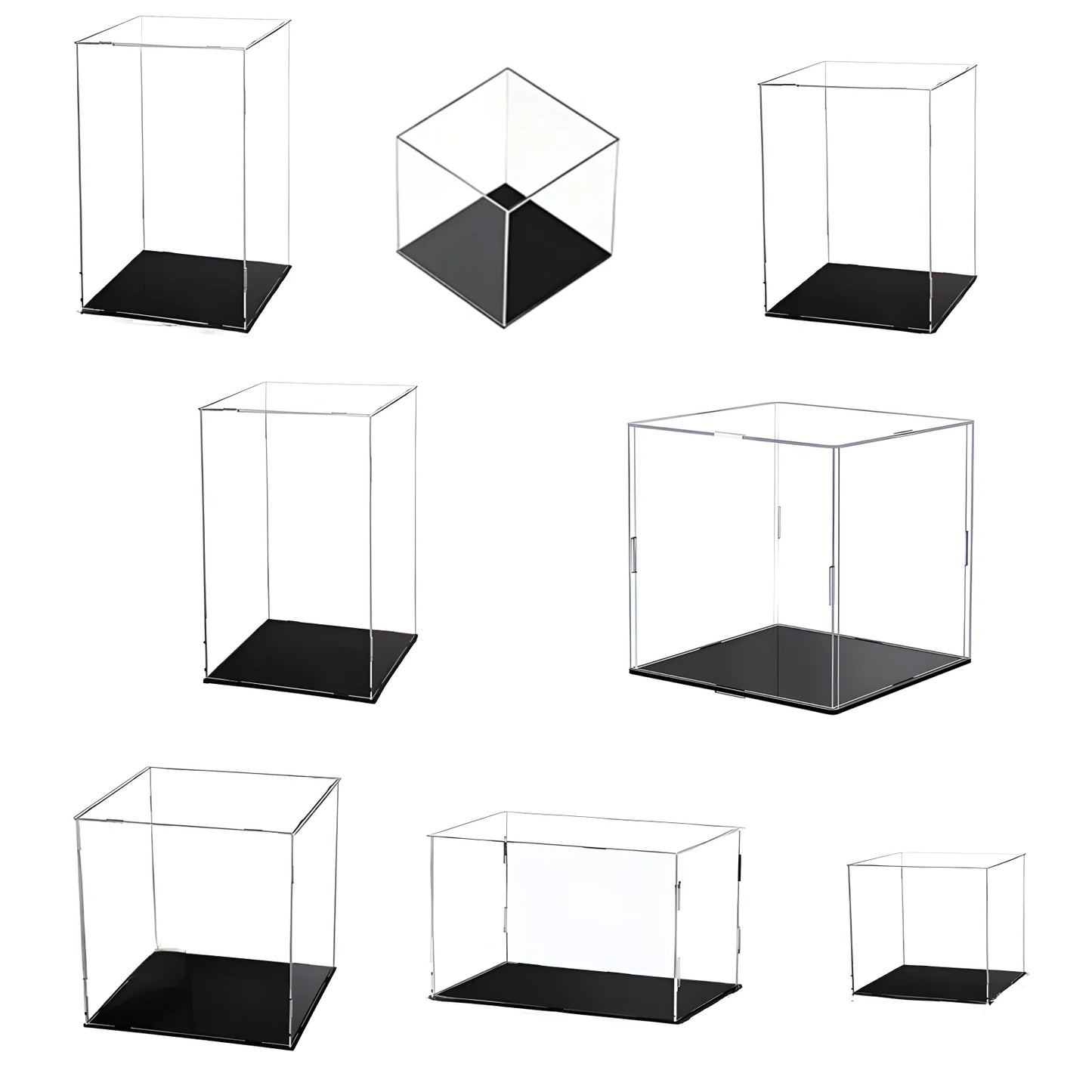 Acrylic Display Case with Black Acrylic Base.