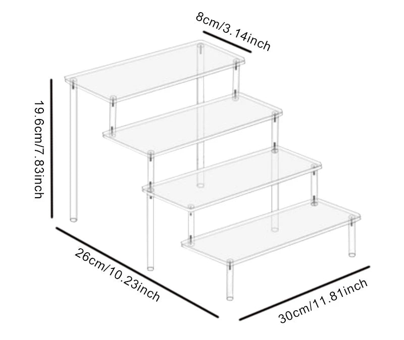1-4 Tier Acrylic Display Stand