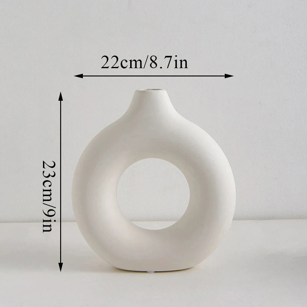 modern Ceramic Flower Vase For Home Living Room Decoration