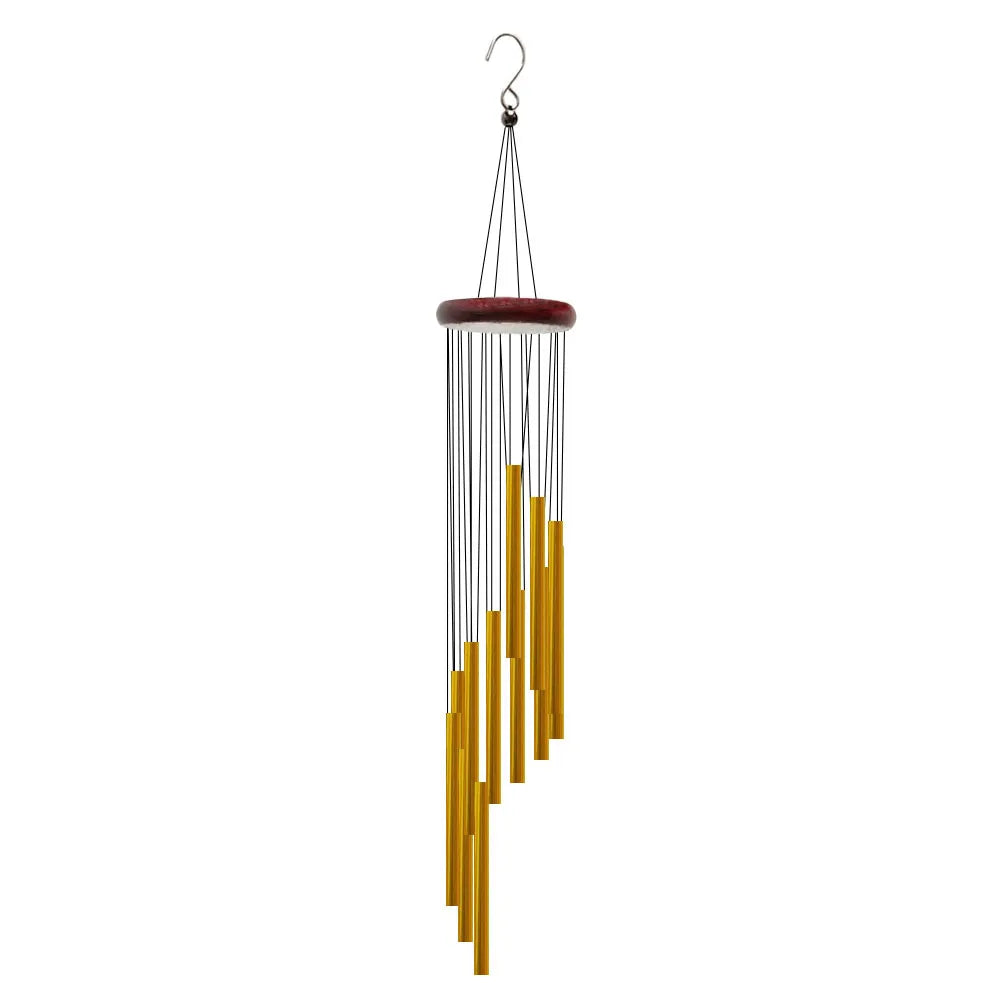 Aluminum Alloy Wind Chimes with Hook Gold/silver Bells for Outside