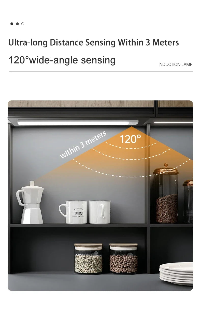 3 in 1 Under Cabinet Lights LED Motion Sensor Light