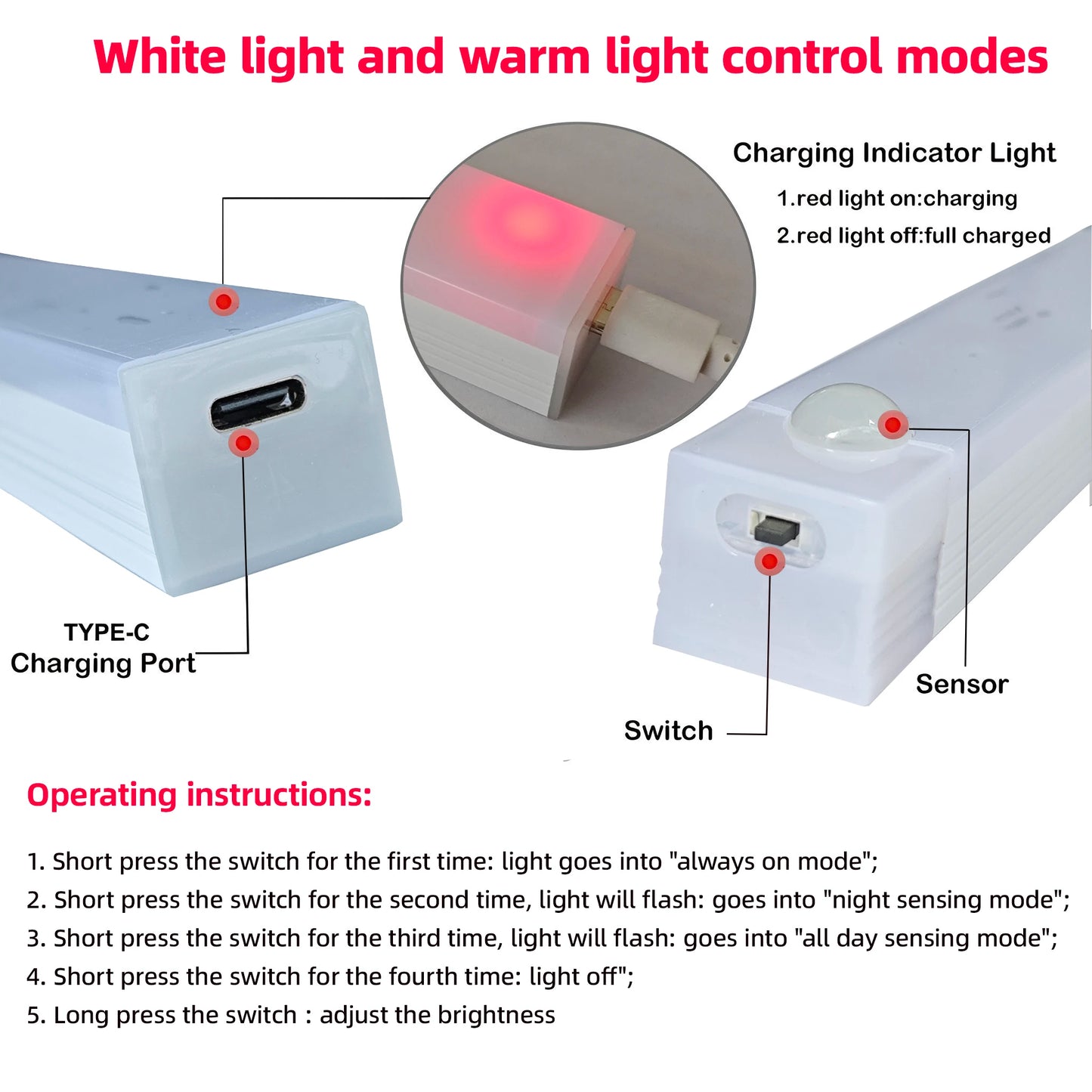 Motion Sensor Lamp Night Light Wireless LED