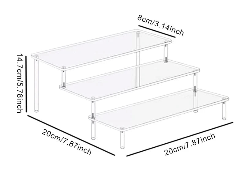 1-4 Tier Acrylic Display Stand