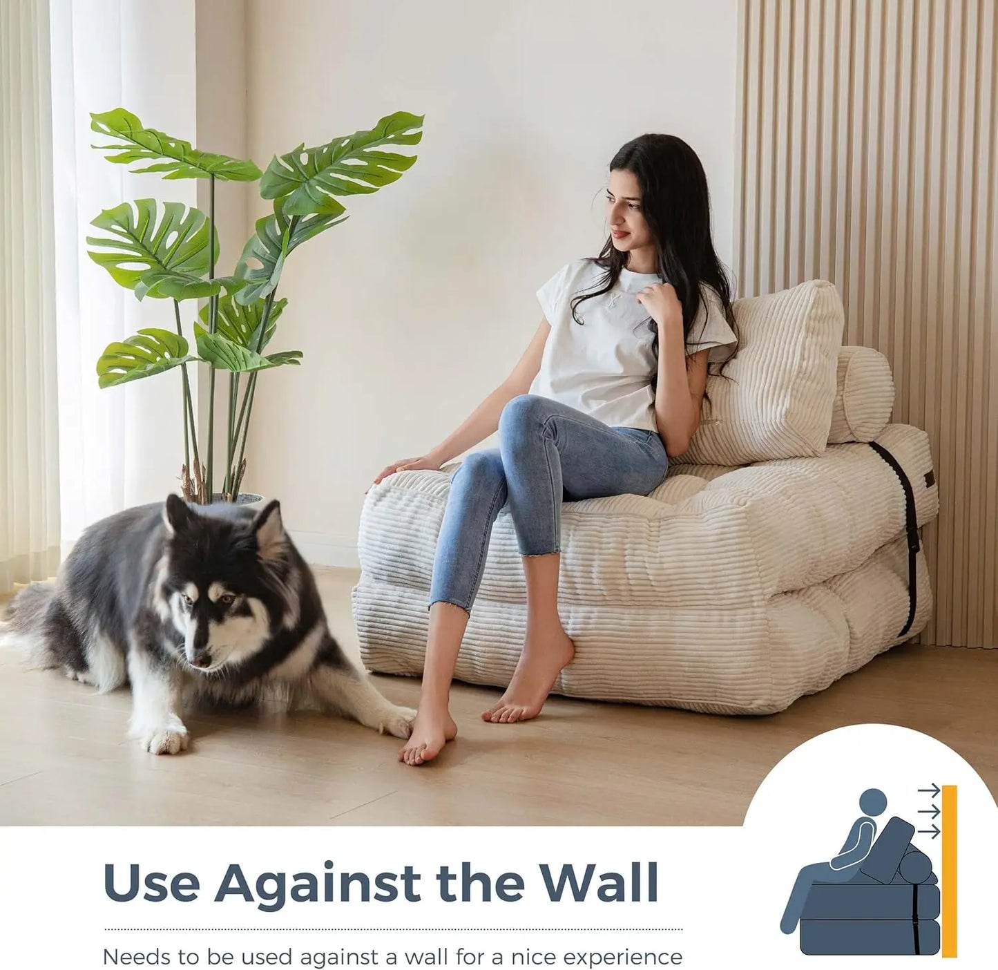 Convertible Sleeper Chair with Pillow Foldable Matress