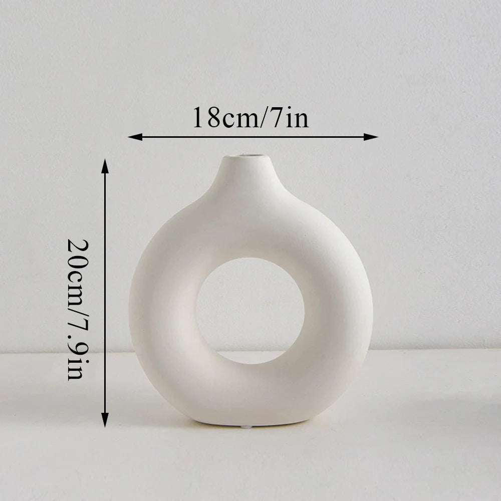 modern Ceramic Flower Vase For Home Living Room Decoration