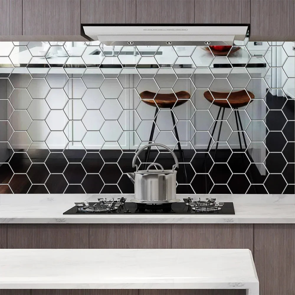 Hexagon Mirror Wall Home Decor