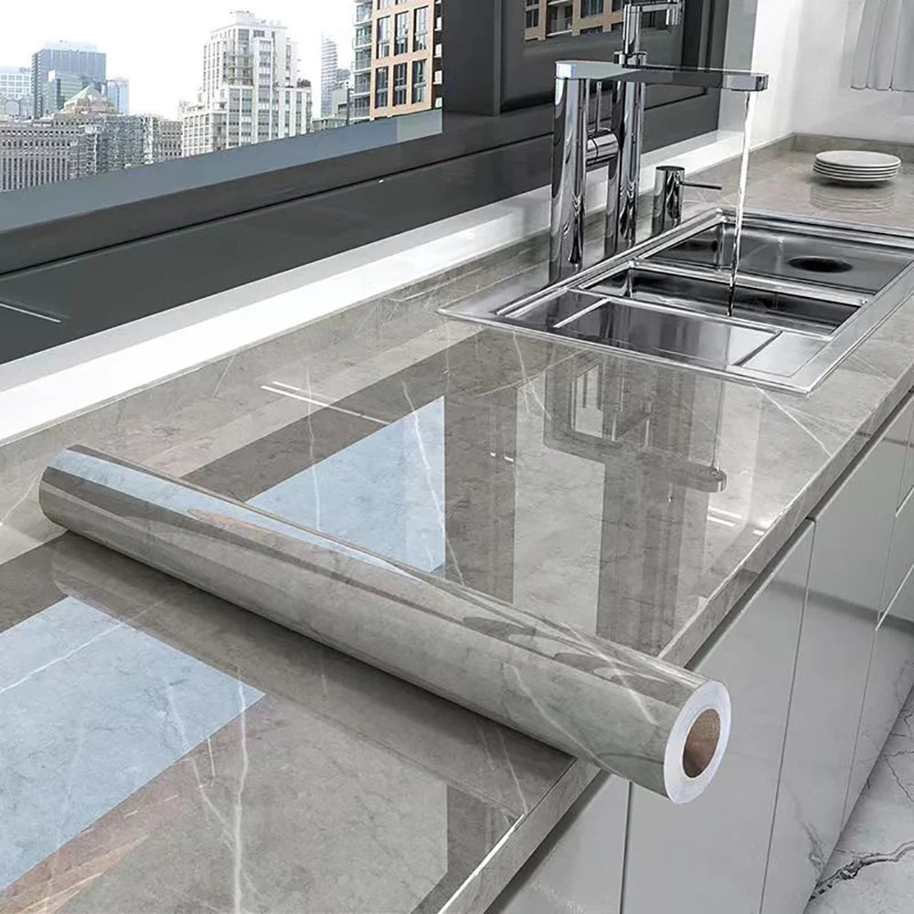Marble Kitchen Oil-Proof Film Stove Waterproof Self-Adhesive Wallpaper countertop